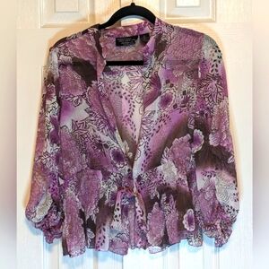 5/$25 New York City Design Co. Pink Paisley Blouse